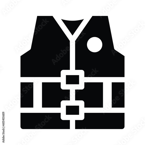 life jacket line icon illustration vector graphic