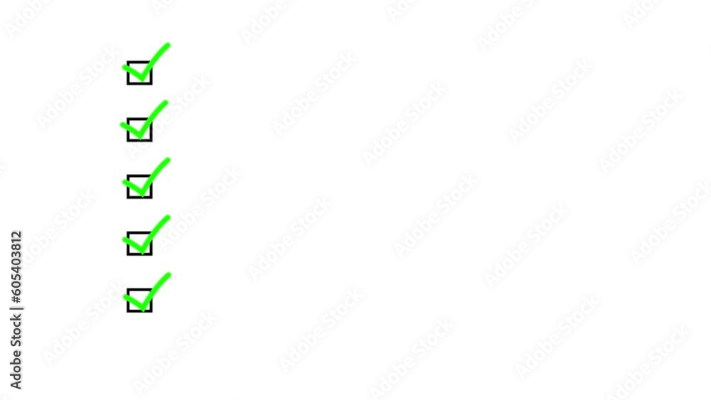 Multiple check mark animation on white background. r_13 素材庫影片 | Adobe Stock