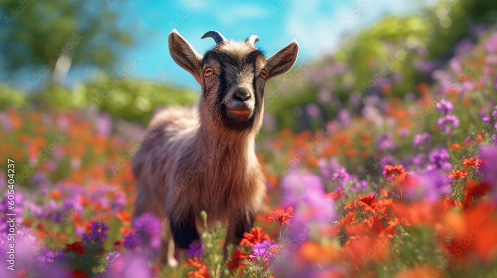 Fototapeta premium Goat. Generative AI