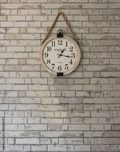 Wallpaper Mural Beautiful rustic clock hung on a brick wall in vintage style Torontodigital.ca