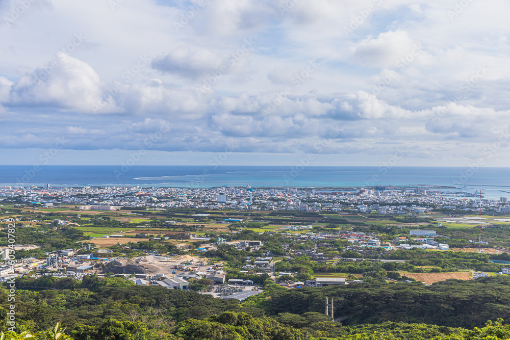 Obraz premium 沖縄県・石垣島 バンナ公園展望台から望む絶景 