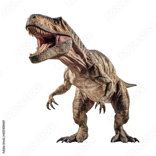 Obraz na plátně Tyrannosaurus Rex,T-rex on transparent background Generative AI