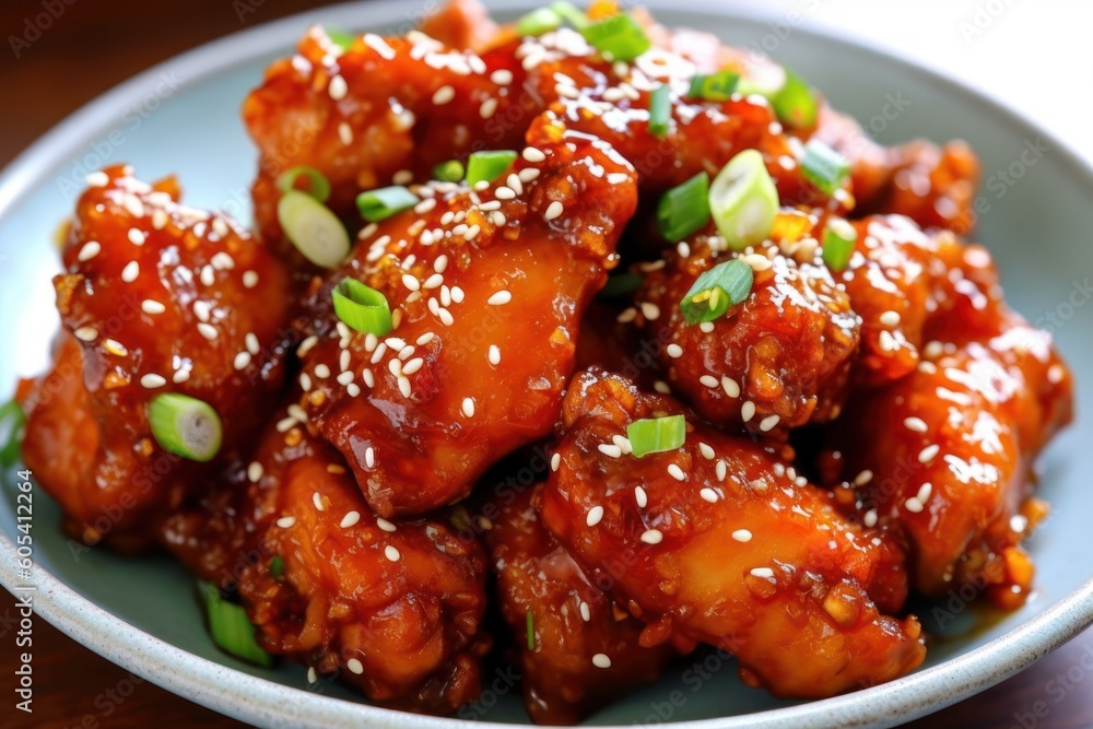 Dakgangjeong sweet crispy Dakgangjeong is a deep-fried crispy chicken dish glaze Food photography Dakgangjeong sweet crispy Dakgangjeong is a deep-fried crispy chicken dish glaze Food photography