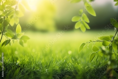 green grass and sunlight