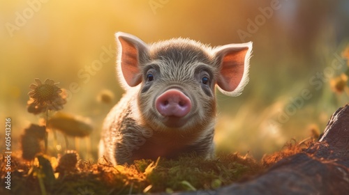 Miniature Pig. Generative AI © piai