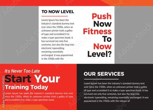 Fitness & Gym - Sports Bifold Brochure Inside