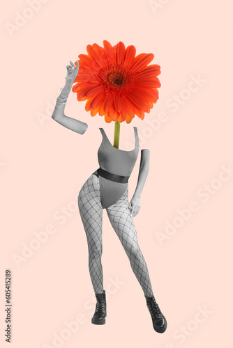 Fashionable woman with gerb...