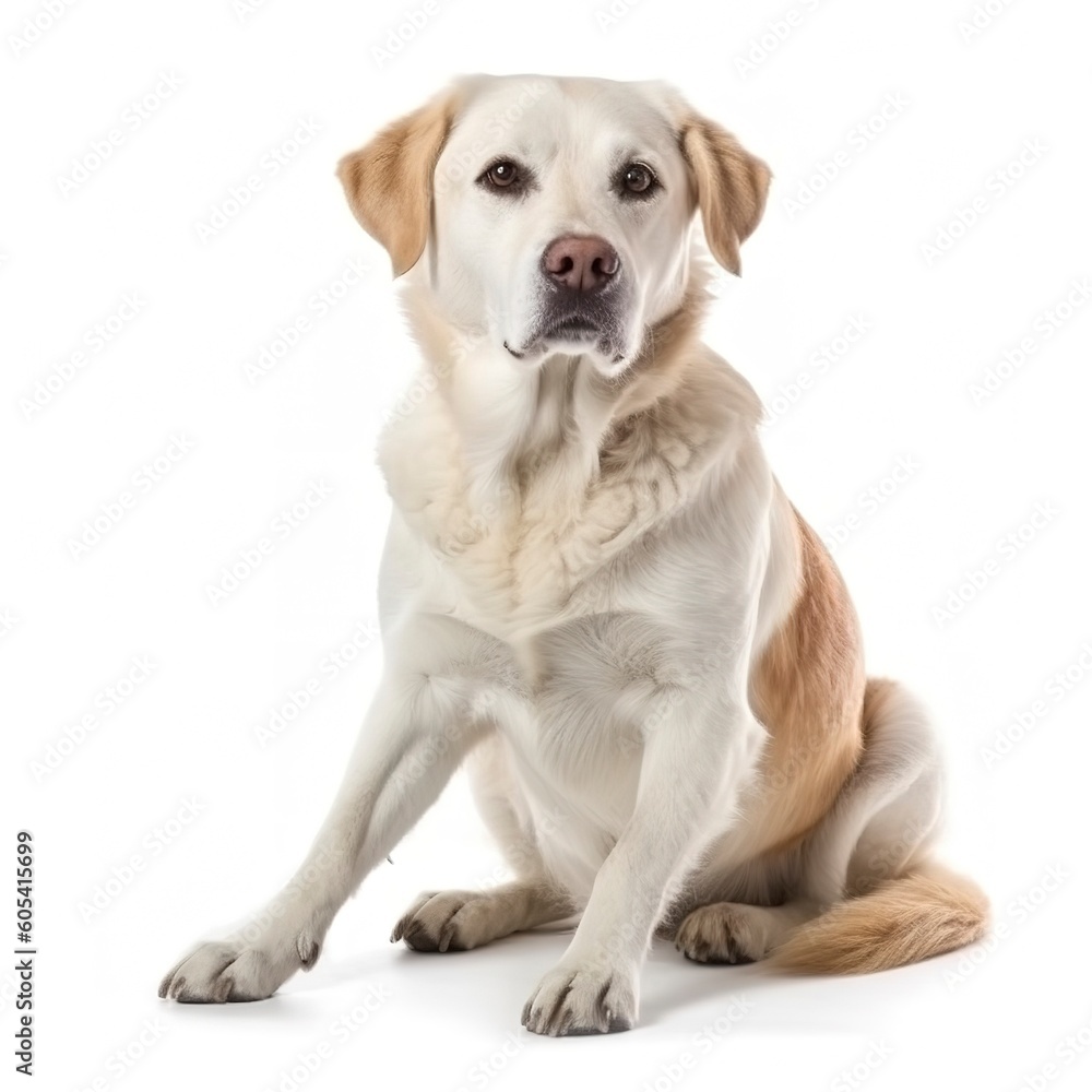 dog isolated on white background, generate ai dog isolated on white background, generate ai