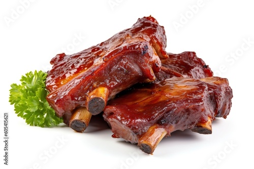 Photo Delicious barbecued spare ribs