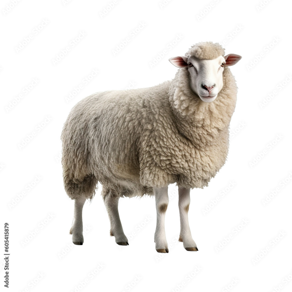 sheep isolated on transparent background Generative AI sheep isolated on transparent background Generative AI