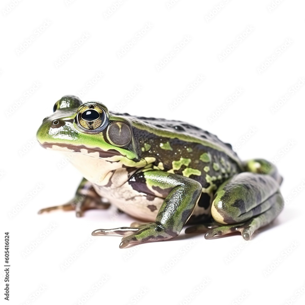 Obraz premium Frog isolated on white background, generate ai