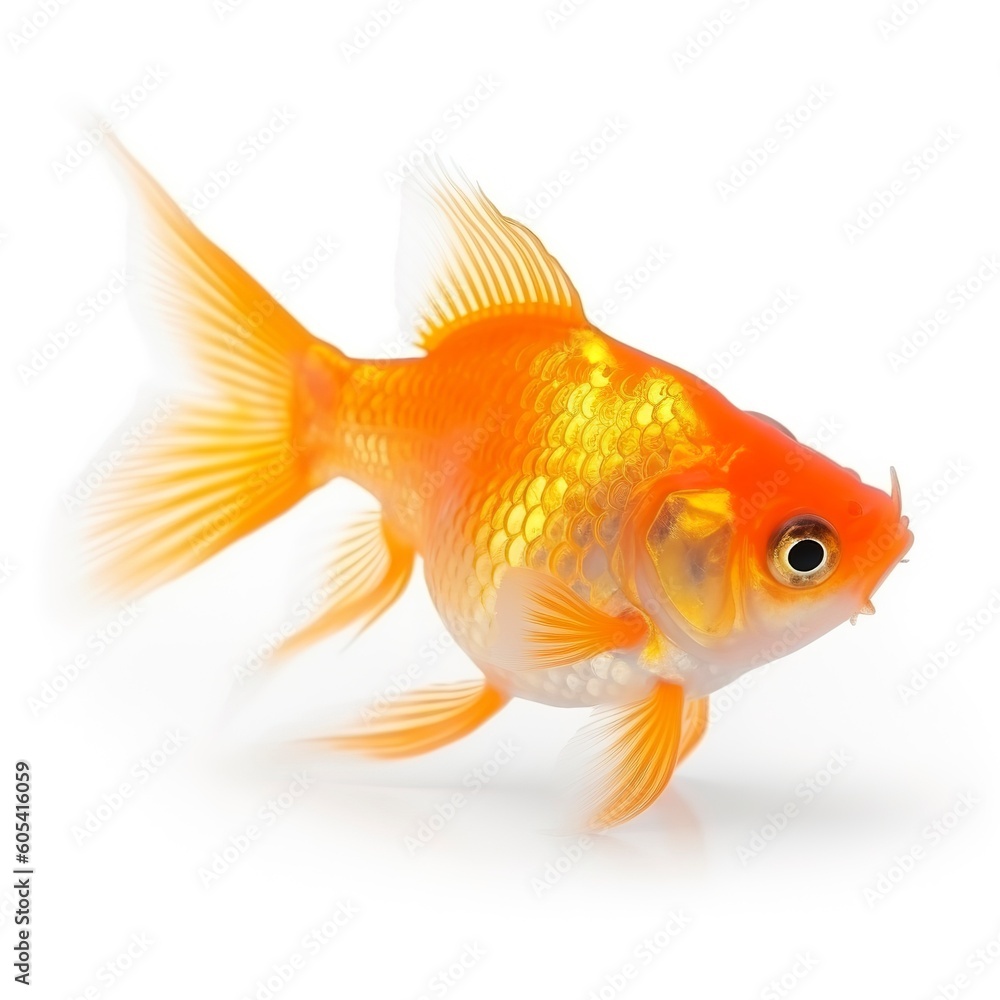 goldfish isolated on white background, generate ai goldfish isolated on white background, generate ai