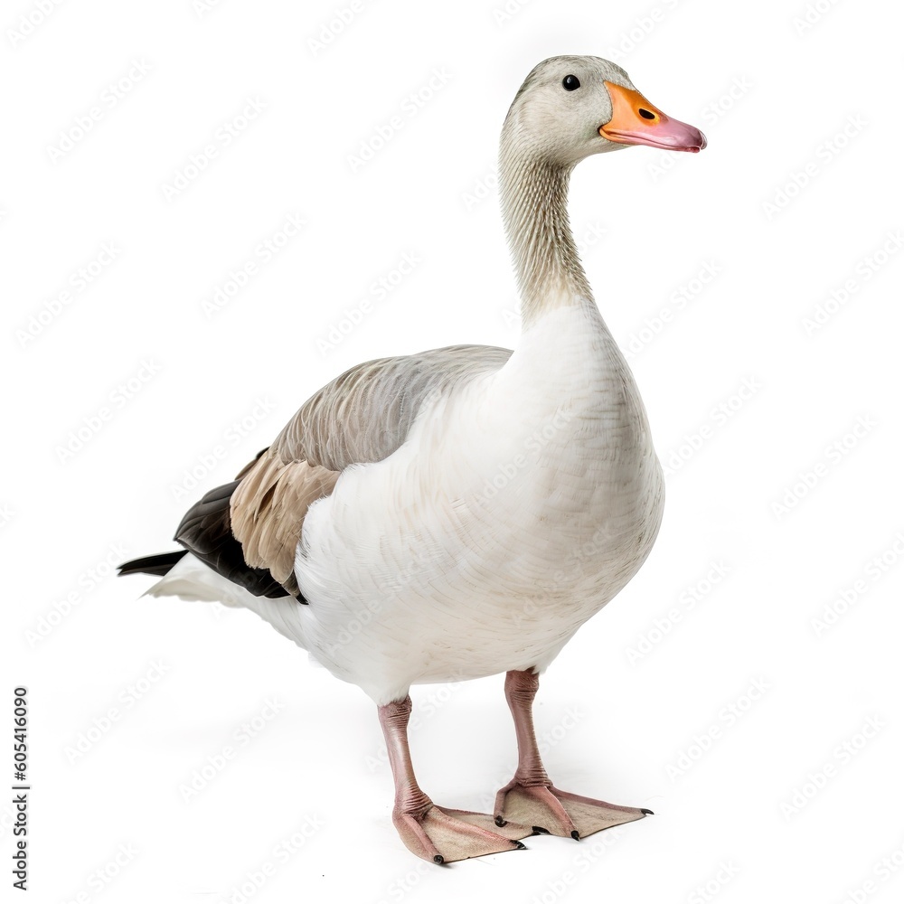 Goose isolated on white background, generate ai Goose isolated on white background, generate ai