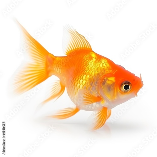 goldfish isolated on white background, generate ai