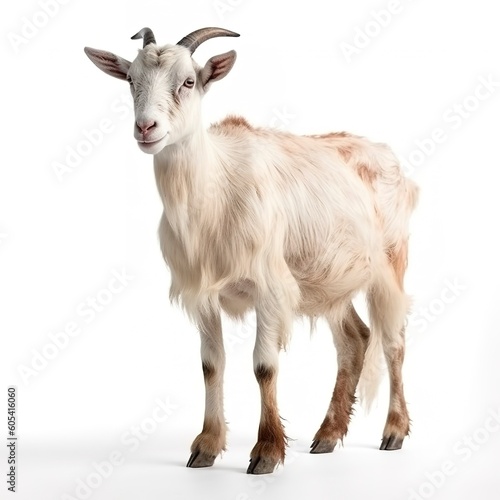 Goat isolated on white background, generate ai