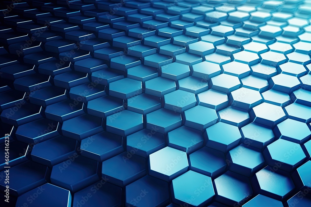 Abstract 3D futuristic surface concept with hexagons.AI Generated Abstract 3D futuristic surface concept with hexagons.AI Generated