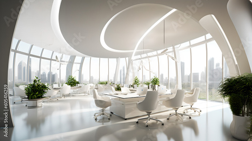 Futuristic Office Spaces. Step into a world where work and creativity intertwine seamlessly generative art