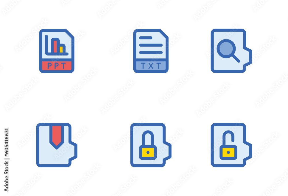 set of files and folder icons set of files and folder icons