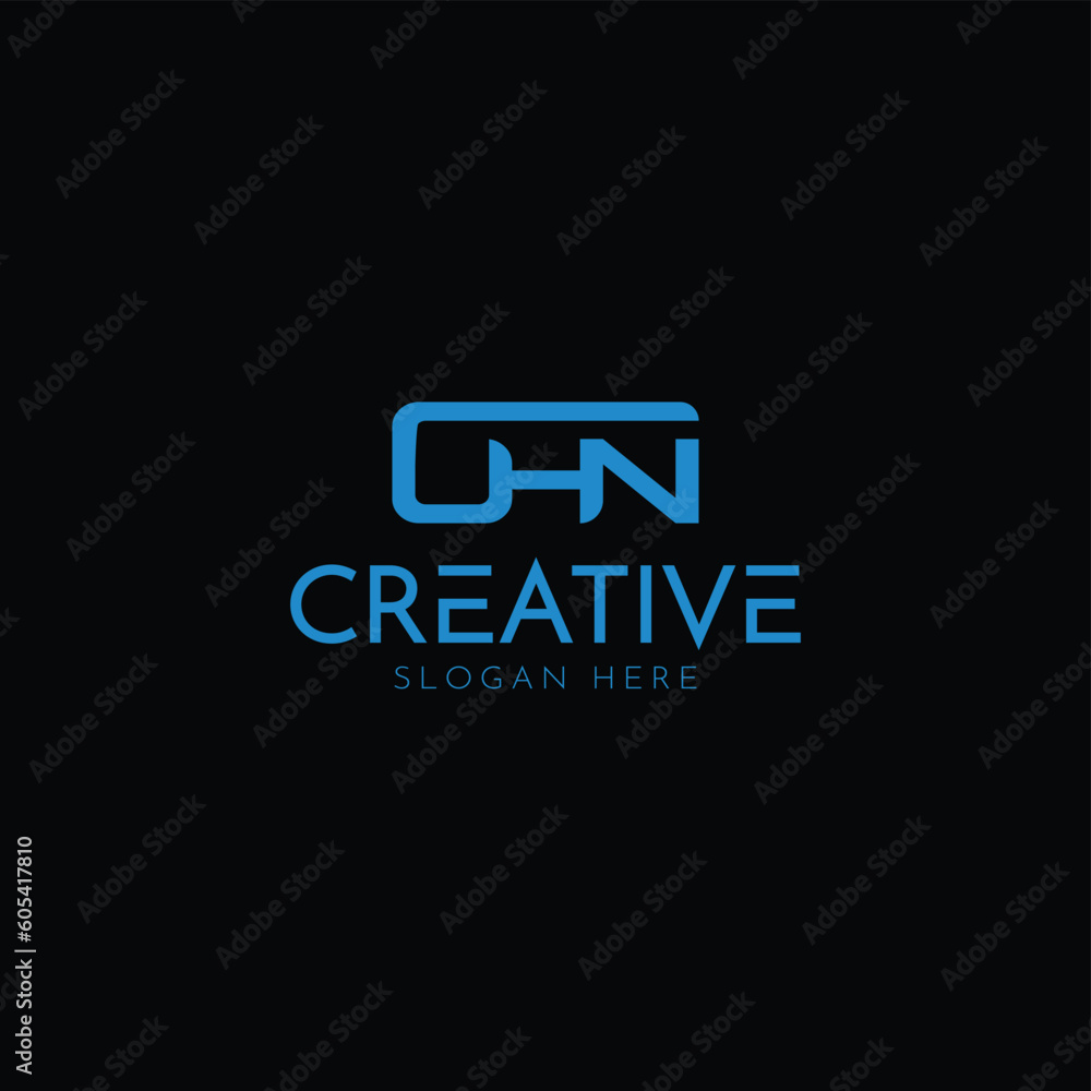 Fototapeta premium design clever monogram logo OHN, vector template letter o, s