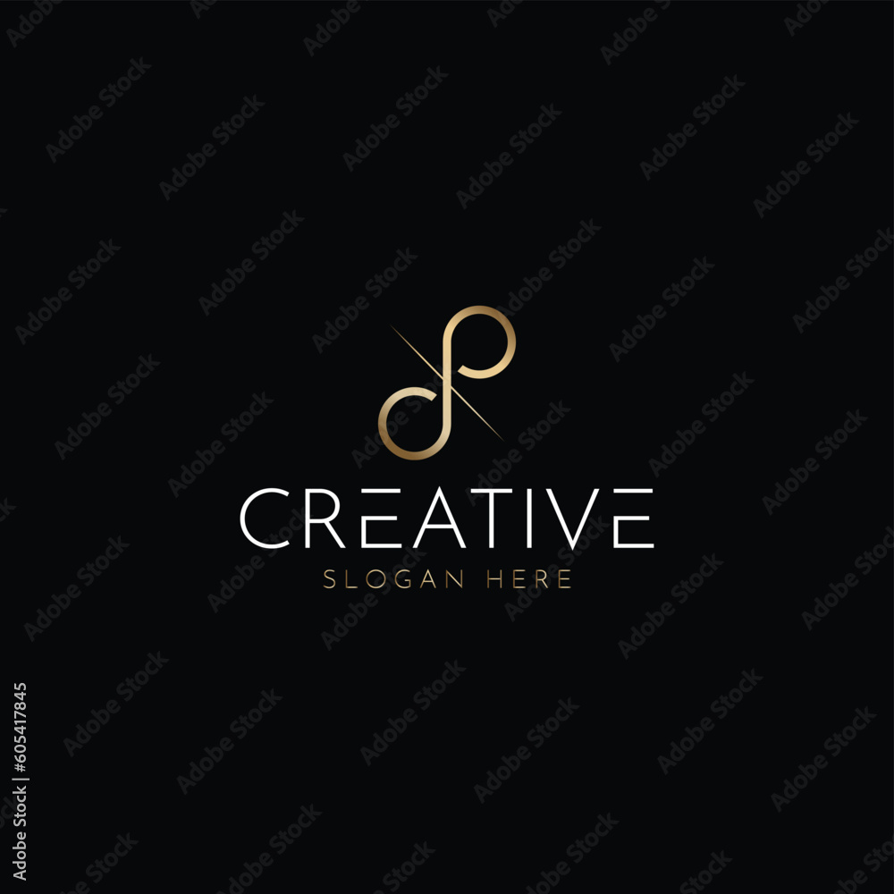 design clever monogram logo PD, vector template letter p, d design clever monogram logo PD, vector template letter p, d