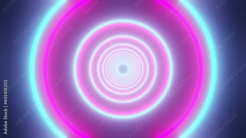 Circle neon tunnel Circle neon tunnel