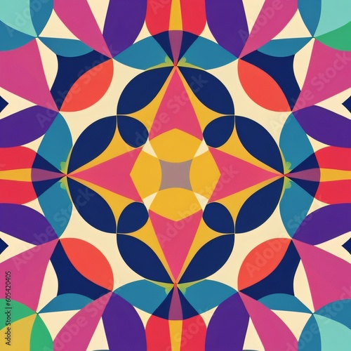 abstract background with geometric patterns and vibrant colors  Generated Ai 