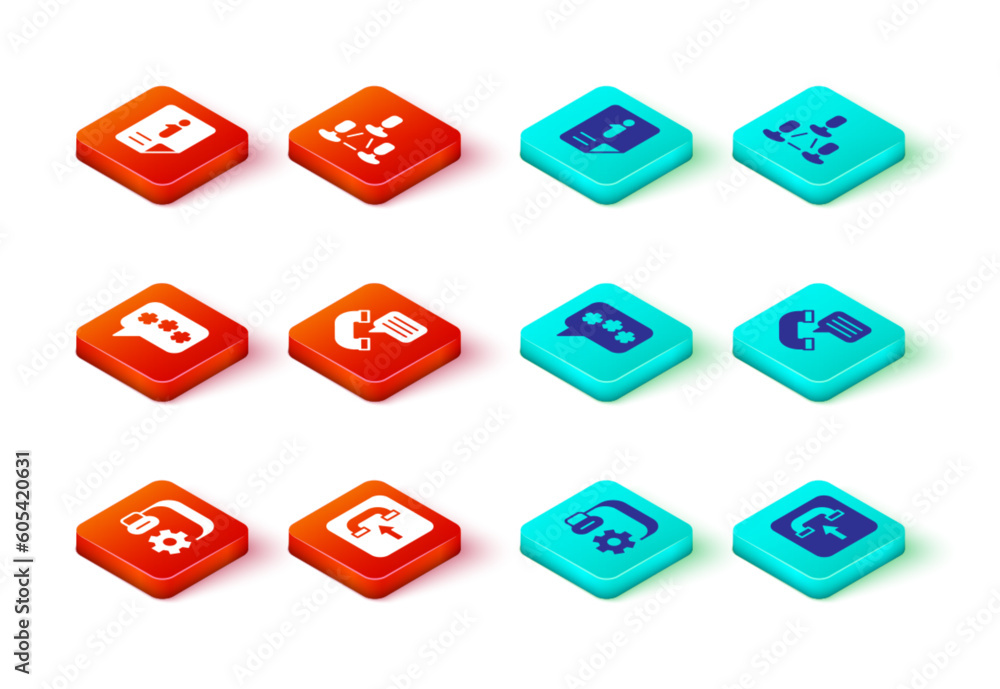 Set Headphoneswith settings, Incoming call, Speech bubble chat, Telephone conversation, Employee hierarchy and Information icon. Vector Set Headphoneswith settings, Incoming call, Speech bubble chat, Telephone conversation, Employee hierarchy and Information icon. Vector