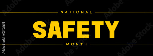 Safety Month, background template Holiday concept