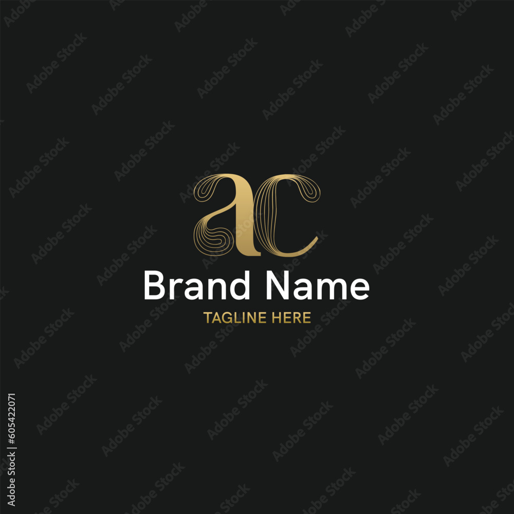 Modern and minimalistic Initial Logo with letter ac Modern and minimalistic Initial Logo with letter ac