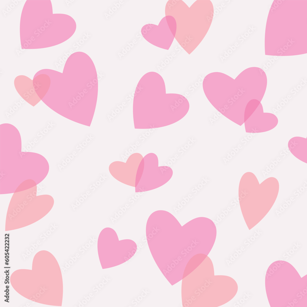 Light pink hearts background