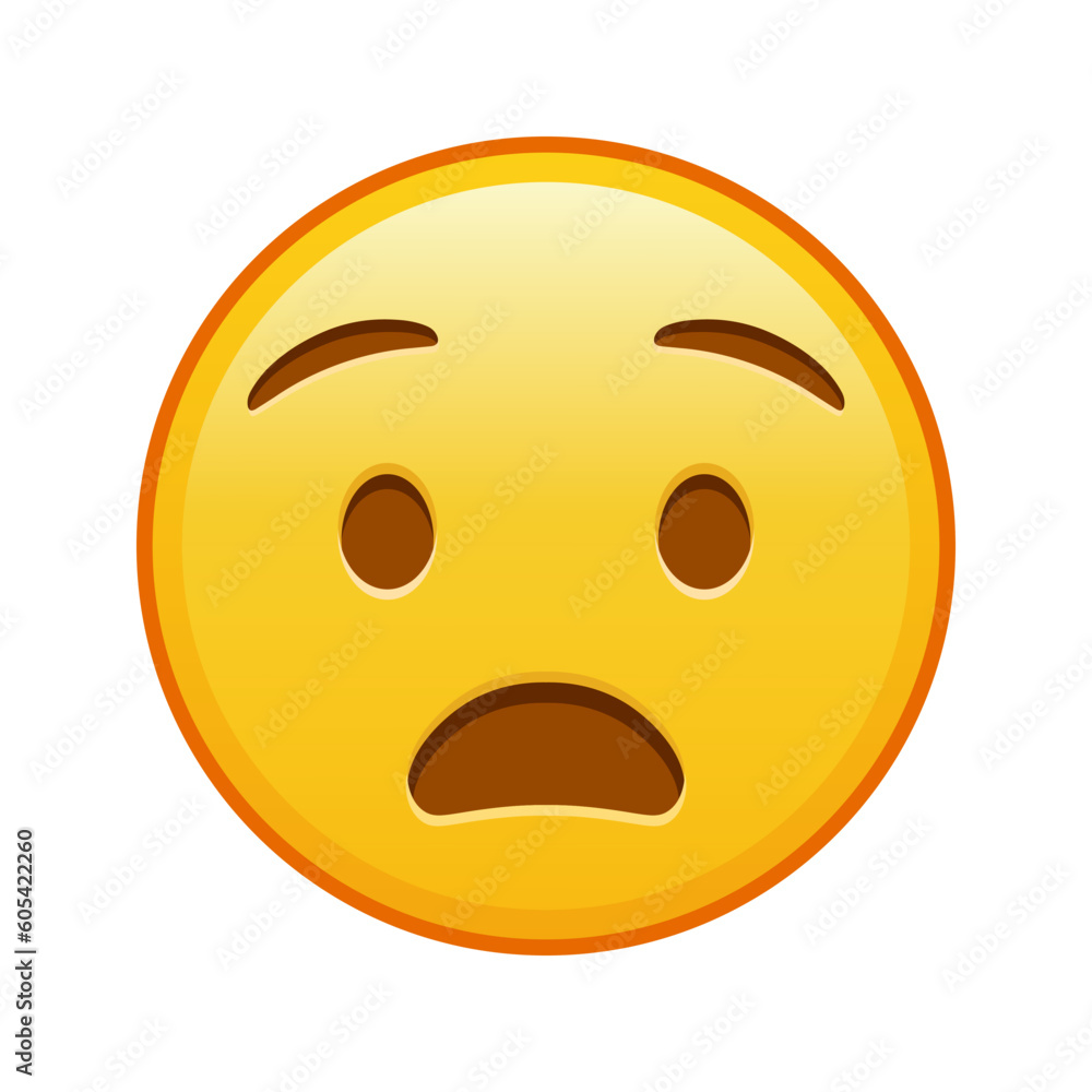 Anguished face Large size of yellow emoji smile Anguished face Large size of yellow emoji smile