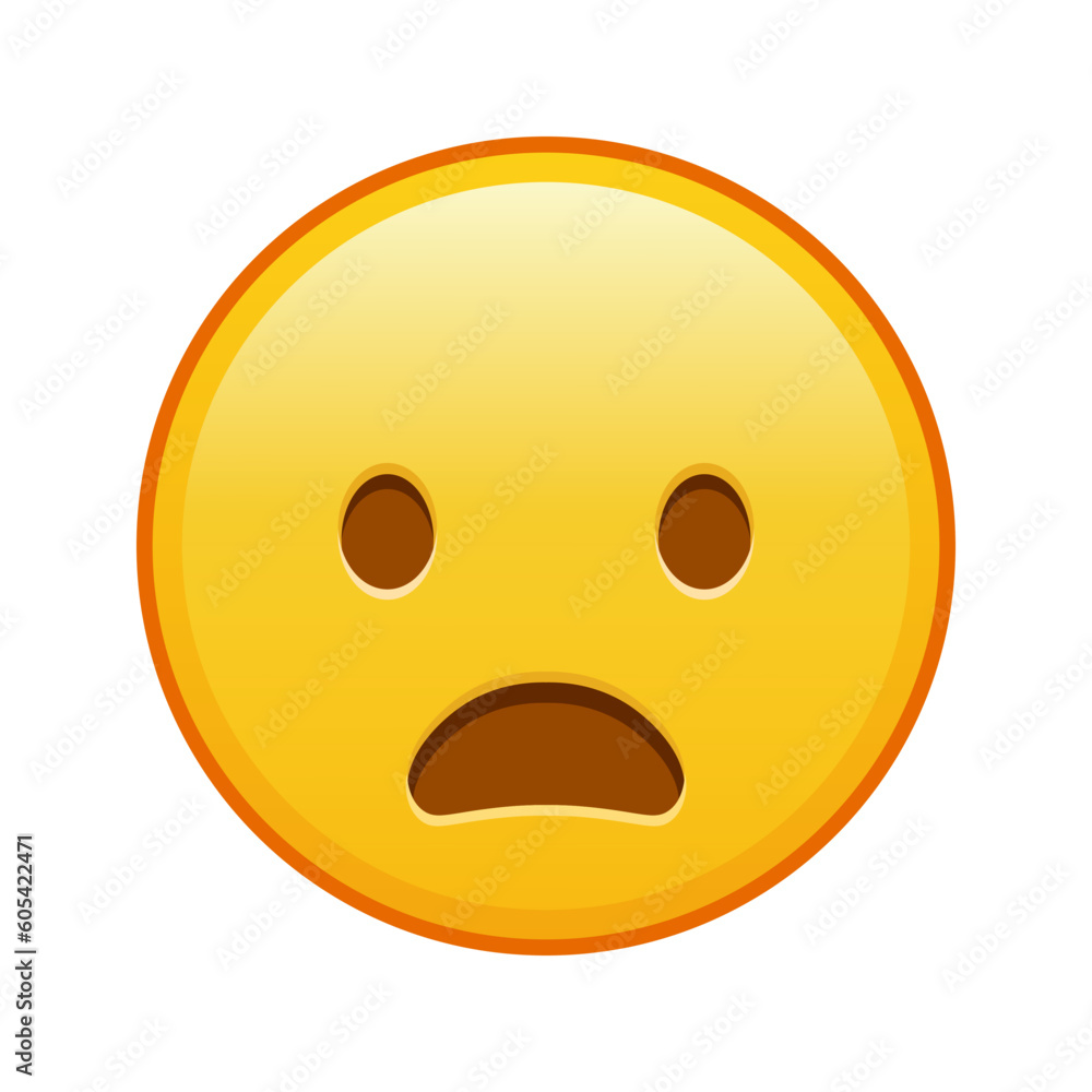 Frowning face with open mouth Large size of yellow emoji smile Frowning face with open mouth Large size of yellow emoji smile