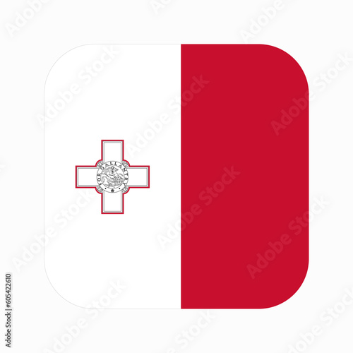 Malta flag simple illustration for independence day or election