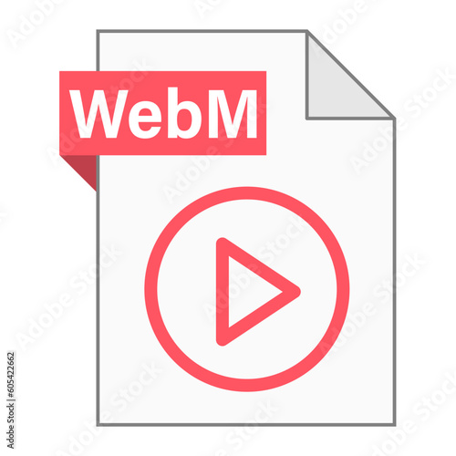 Modern flat design of WebM file icon for web Free Download Modern flat design of WebM file icon for web - GFXLoad