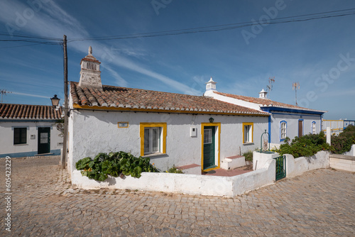 Traditional houses in the historic village of Cacela Velha, Portugal photo