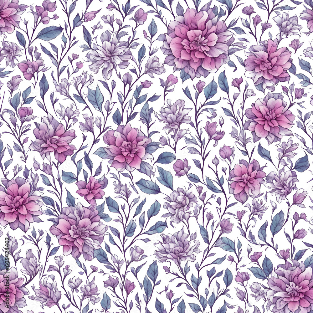 Fototapeta premium Spring flowers splash cartoon. AI generated illustration