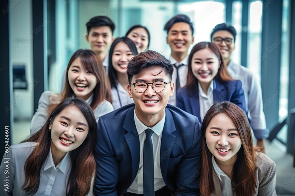 An illustration of a group of business people , AI Generated An illustration of a group of business people , AI Generated