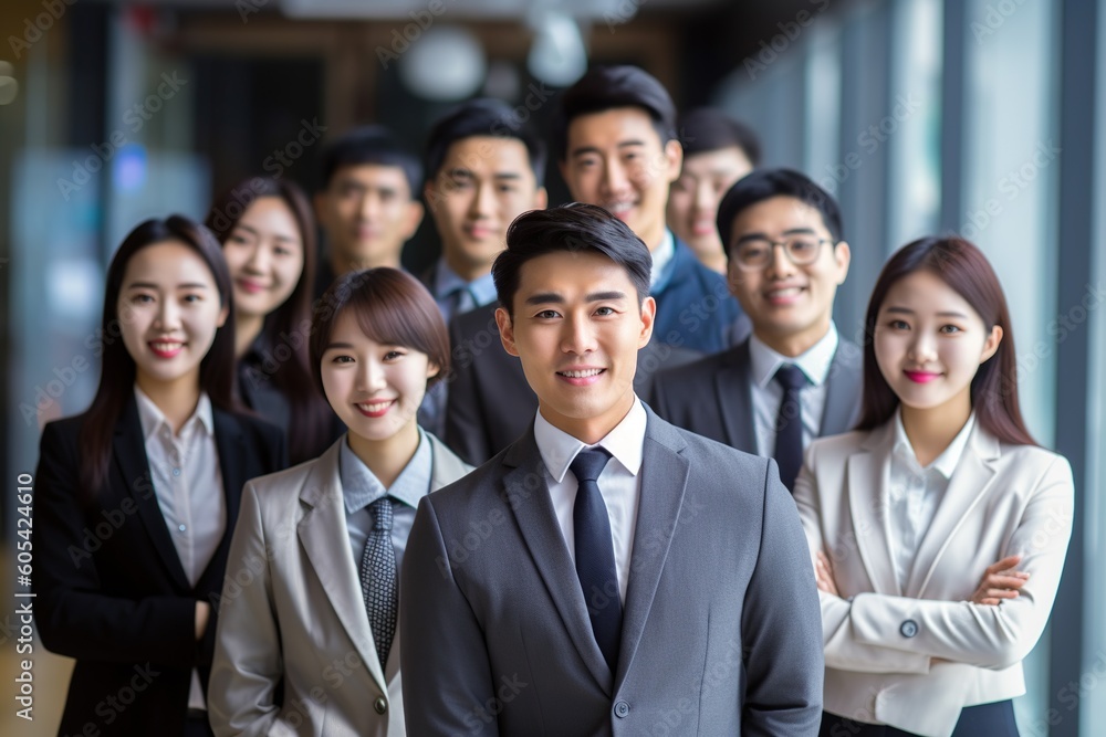 An illustration of a group of business people , AI Generated An illustration of a group of business people , AI Generated