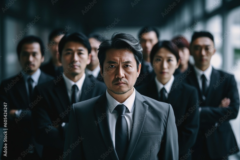 Fototapeta premium An illustration of a group of business people , AI Generated