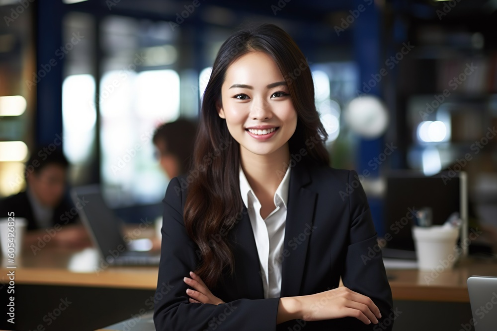 Fototapeta premium An illustration of a group of business people , AI Generated