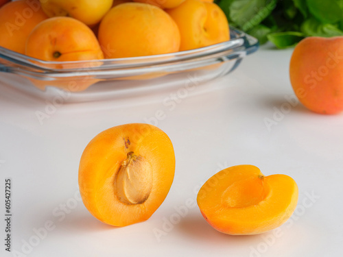apricots on a plate