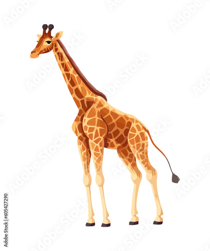 Cute giraffe standing animal