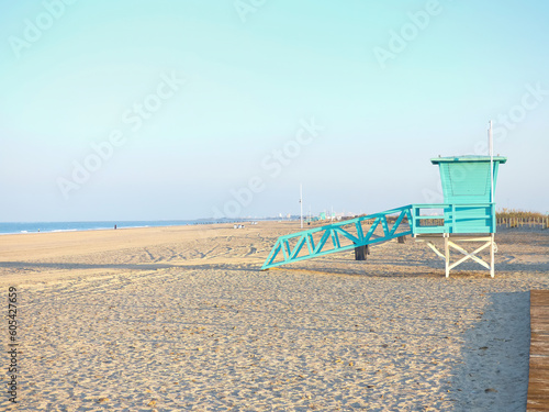Lifeguard tower at Camposoto beach, San Fernando, Cádiz, Andalucía, Spain