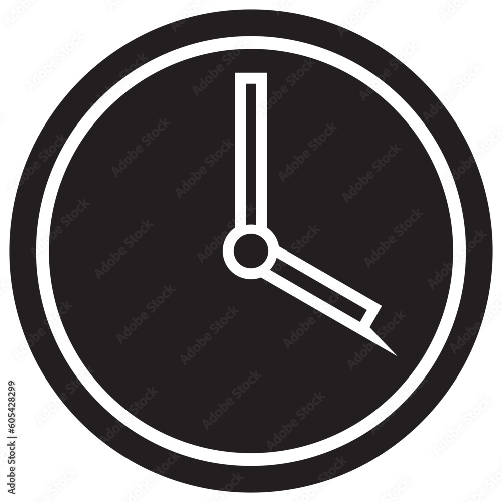 Clock watch icon silhouette Clock watch icon silhouette