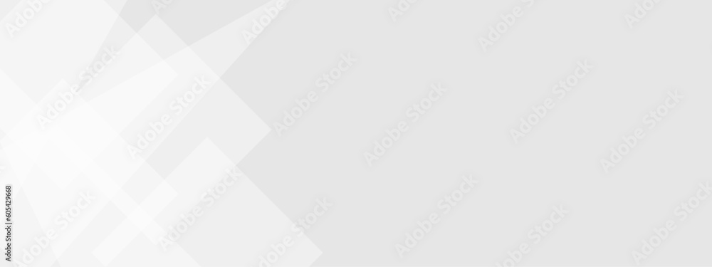 Fototapeta premium Abstract white and grey geometric square background. Abstract white pattern, squares texture banner design.