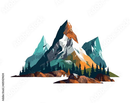 Majestic mountain range, symbol of beauty in nature