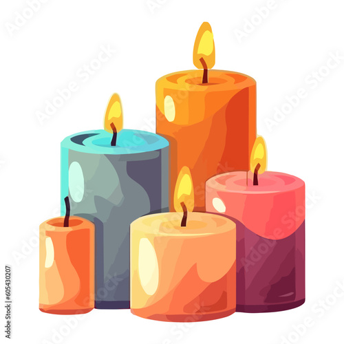 Burning candles symbolizes celebration
