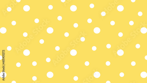 Yellow background with white dots