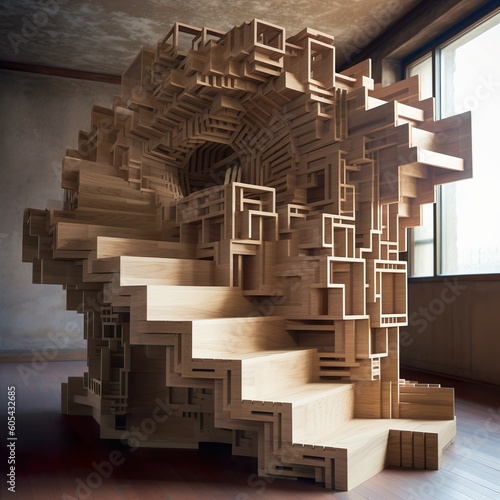 unreal architeture - infinite staircases - formations - mind-bending visual puzzle of the Infinite loop Staircase photo