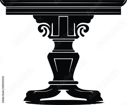 Table Logo Monochrome Design Style 